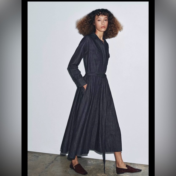 Zara Dresses & Skirts - NWT Zara Woman Long Sleeve DenimDress